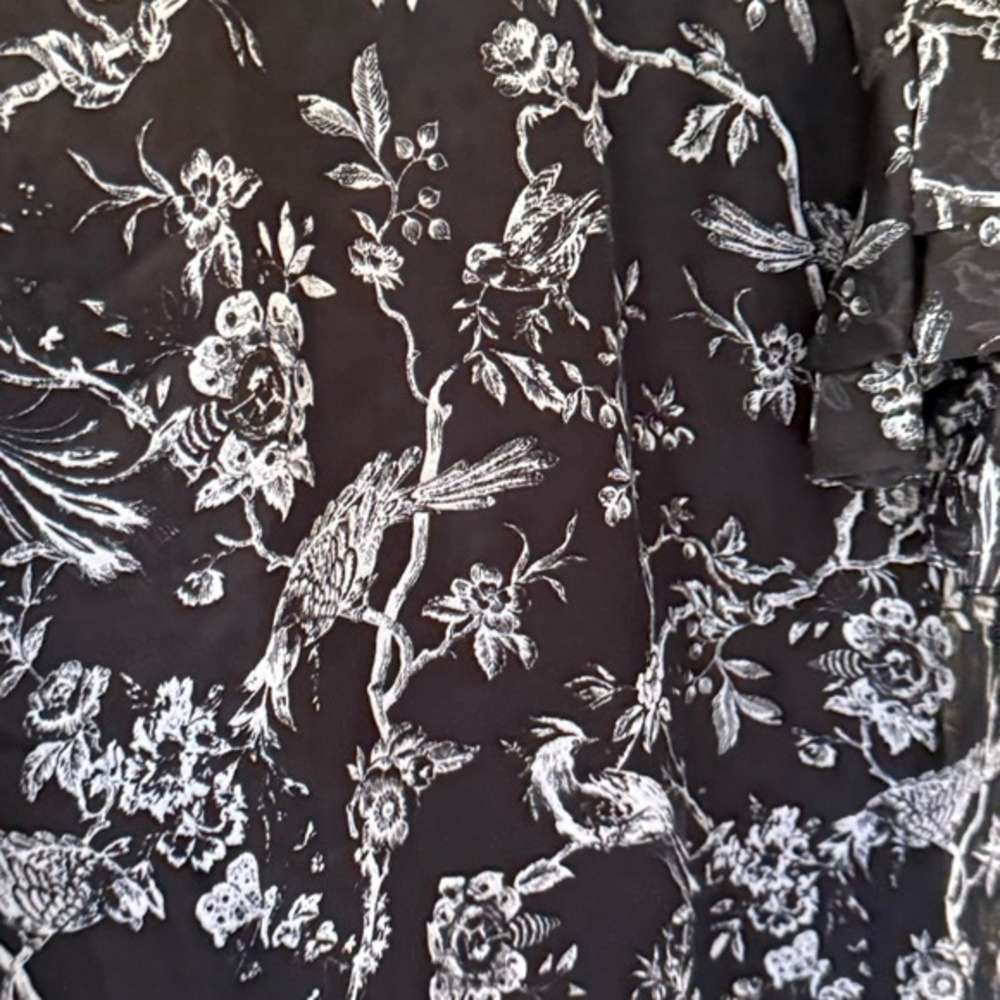 NWT Sachin & Babi Maggie Dress Jet (Black/White Print) Silk Floral Size 6 - Picture 11 of 11